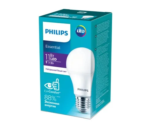 Лампочка Philips ESS LEDBulb 11W 1250lm E27 840 1CT/12RCA (929002299787)