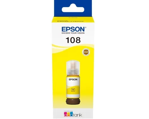 Контейнер з чорнилом Epson 108 EcoTank L8050/L18050 yellow (C13T09C44A)