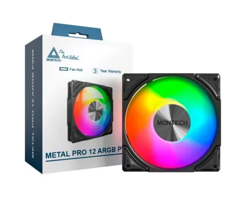 Кулер до корпусу MONTECH METAL PRO 12 ARGB PWM BLK