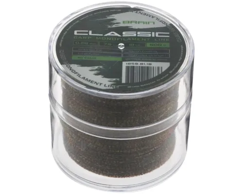 Волосінь Brain Classic Carp Line 3D (camo) 600m 0.28mm 18lb 7.9kg (1858.81.18)