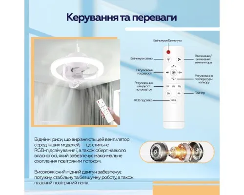 Вентилятор XoKo LED RGB Fan Light 100 Aroma (XK-FL-100RGB)