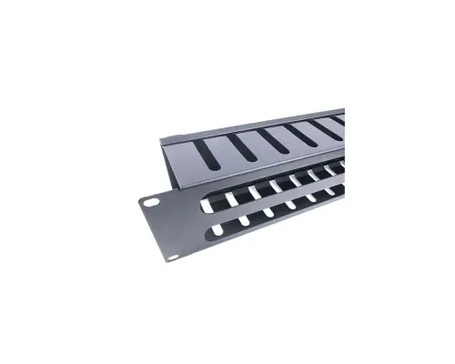 Кабельний організатор 19" 2U з кришкою SN (80мм) - 9005 Eserver (КР-012.2U.19)