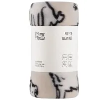 Плед Ardesto Fleece 100% поліестер, песики, сірий 130х160 см (ART0724PB)