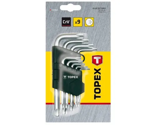 Набір інструментів Topex ключі шестигранні Torx T10-T50, набір 9 шт.*1 уп. (35D960)