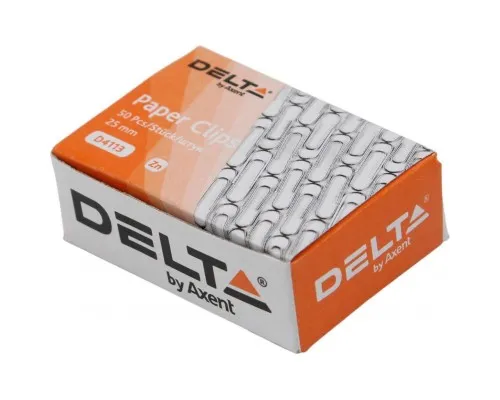 Скріпки канцелярські Delta by Axent rounded, 25 мм, 50 шт. (D4113)