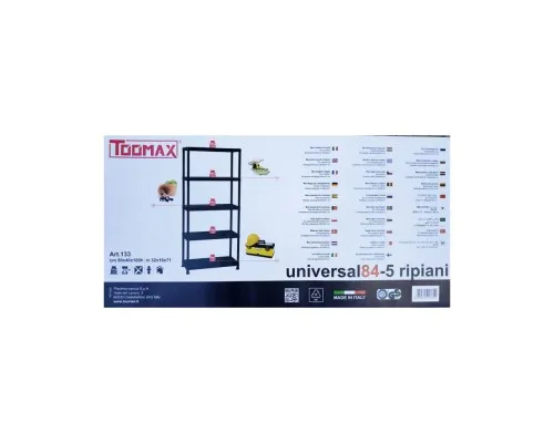 Стелаж Toomax 5 полиць cm. 80x40x180h black (5141)