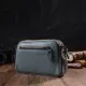 Сумка Vintage З натуральної шкіри Сіро-блакитна (22087)