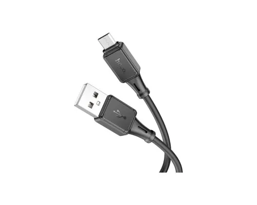 Дата кабель USB 2.0 AM to Micro 5P 1.0m Assistant silicone X101 black HOCO (6942007604055)