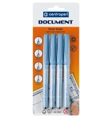 Лайнер Centropen Document, набір 4 шт (блістер) чорний (2631/4/BL)