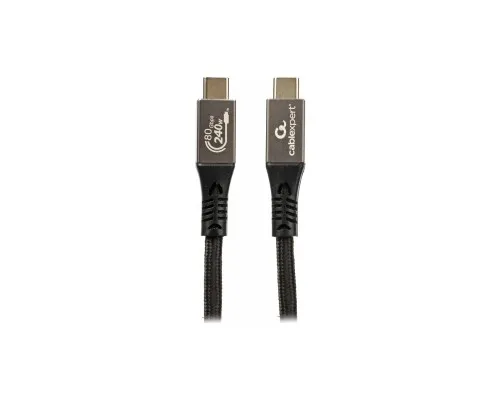 Дата кабель USB-C to USB-C 1.0m USB4 240W 16K60Hz braided Cablexpert (CCBP-USB4.2-CMCM240-1M)