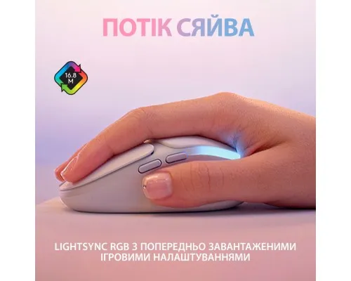 Мишка Logitech G705 Gaming Wireless/Bluetooth White (910-006367)
