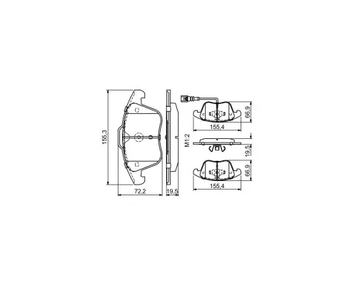 Гальмівні колодки Bosch 0 986 494 372