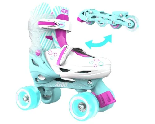 Роликові ковзани Neon Сombo Turquoise розмір 34-37 (NT10T4)