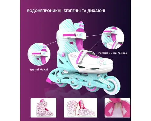 Роликові ковзани Neon Сombo Turquoise розмір 34-37 (NT10T4)
