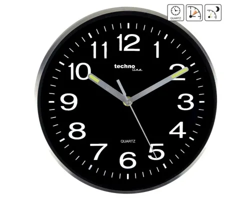 Настінний годинник Technoline WT7620 Black/Silver (DAS301804)