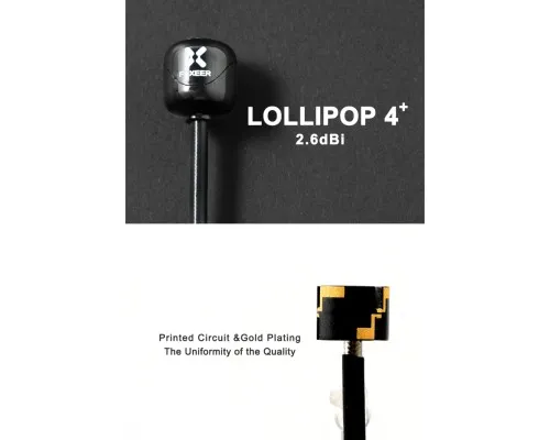 Антена для дрона Foxeer Lollipop 4 Plus High Quality 5G SMA Angle 150mm RHCP 1шт. (PA14745ANGLE)