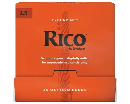 Тростина для кларнета D'Addario Rico - Bb Clarinet #2.5 - 25 Box (RCA0125-B25)