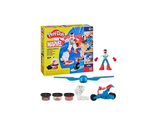Набір для творчості Hasbro Play-Doh Marvel Капітан Америка з мотоциклом (G0555)