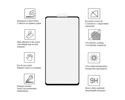 Скло захисне Drobak Motorola Edge 40 Neo Black Frame A+ (595999)