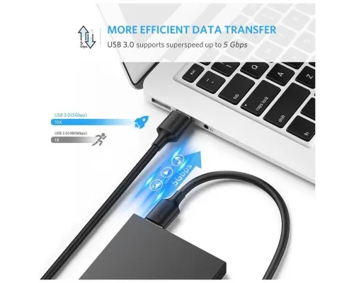 Дата кабель USB 3.0 AM/AM 0.5m US128 black Ugreen (10369)