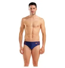 Плавки Arena Double Graphic Swim Briefs 010951-705 темно-синій, помаранчевий 85 (3468337766315)