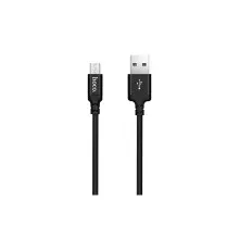 Дата кабель USB 2.0 AM to Micro 5P 2.0m 2A nylon X14 black HOCO (6957531062905)