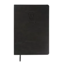Книга записна Buromax BELLAGIO, А5, 96 аркушів, клітинка, чорний (BM.295118-01)