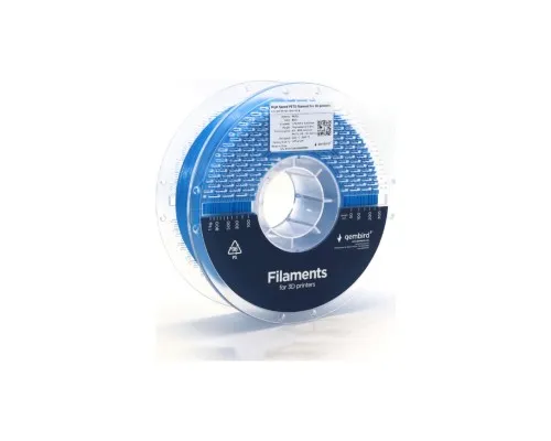 Пластик для 3D-принтера Gembird PETG High Speed, 1.75 мм, 1 кг, blue (3DP-PETG1.75HY-01-B)
