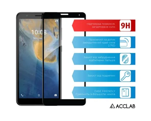 Скло захисне ACCLAB Full Glue ZTE Blade A31 Plus Black (1283126523083)