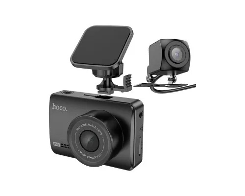 Відеореєстратор HOCO DV3 Driving recorder with display dual-channel Black (6942007608183)