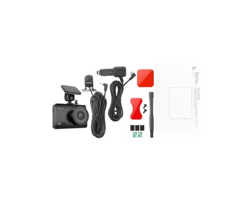 Відеореєстратор HOCO DV3 Driving recorder with display dual-channel Black (6942007608183)