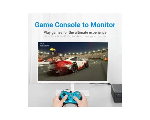 Перехідник HDMI F to DVI M 24+1pin black Vention (AILB0)