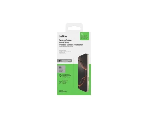 Скло захисне Belkin Invisiglass Apple iPhone 17/16 Pro (OVA173HQ)