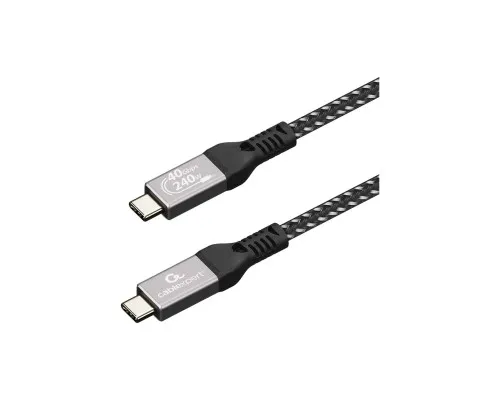 Дата кабель USB-C to USB-C 0.5m USB4 240W 8K60Hz 40Gbps Cablexpert (CCBP-USB4-CMCM240-0.5M)