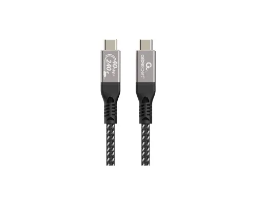 Дата кабель USB-C to USB-C 0.5m USB4 240W 8K60Hz 40Gbps Cablexpert (CCBP-USB4-CMCM240-0.5M)