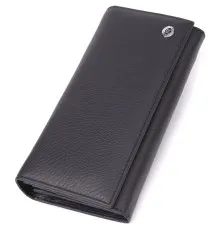 Гаманець ST Leather З натуральної шкіри Чорний (23097)