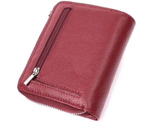 Гаманець ST Leather З натуральної шкіри Бордовий (22551)
