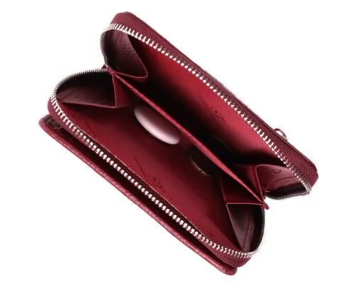 Гаманець ST Leather З натуральної шкіри Бордовий (22551)