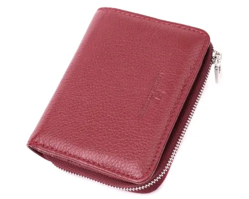 Гаманець ST Leather З натуральної шкіри Бордовий (22551)