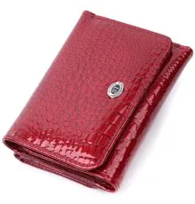 Гаманець ST Leather З натуральної шкіри Червоний (22731)
