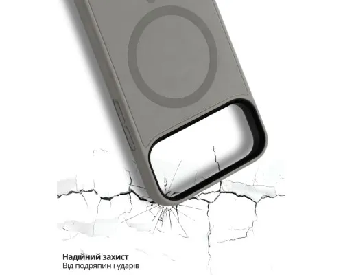 Чохол до мобільного телефона BeCover FIBRA ArcLine MagSafe Apple iPhone 17 Pro Gray (715384)