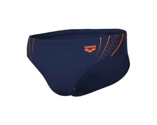 Плавки Arena Double Graphic Swim Briefs 010951-705 темно-синій, помаранчевий 95 (3468337766339)