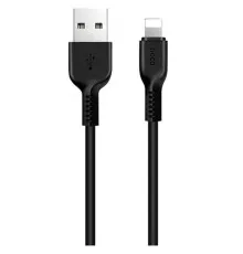 Дата кабель USB 2.0 AM to Lightning 2.0m 2A X20 black HOCO (6957531068860)