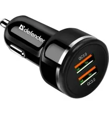 Зарядний пристрій Defender UCA-80 black, 2xUSB, QC3.0, 36W (83832)