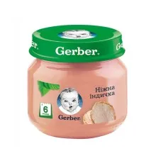 Дитяче пюре Gerber Ніжна індичка, 80 г (7613033644962)