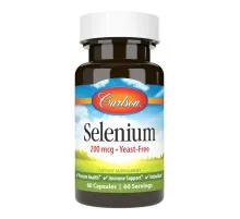 Мінерали Carlson Селен, 200 мкг, Selenium, 60 капсул (CL05280)