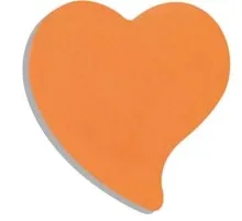 Папір для нотаток Buromax with adhesive layer "Heart", 50 sheets, NEON colors mix (BM.2362-99)