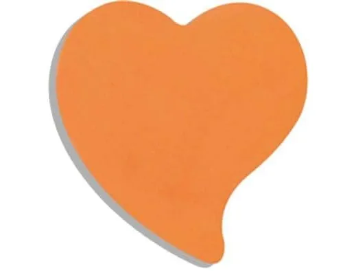 Папір для нотаток Buromax with adhesive layer "Heart", 50 sheets, NEON colors mix (BM.2362-99)