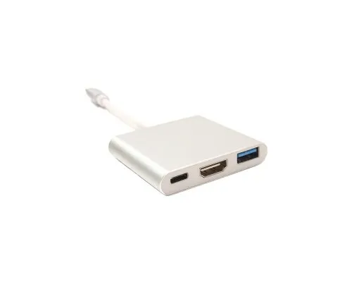Перехідник USB C-Type - HDMI/USB PowerPlant (KD00AS1306)