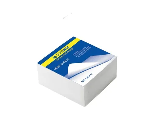 Папір для нотаток Buromax White JOBMAX 80х80х20мм, glued (BM.2206)